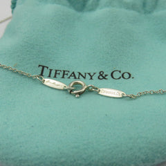 Tiffany & Co 925 Sterling Silver Teardrop Pendant Necklace with Pouch