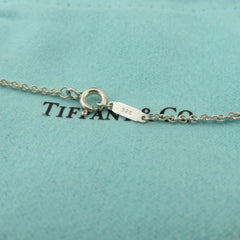 TIFFANY & CO 925 Silver Mother of Pearl Return to Tiffany Double Heart Necklace