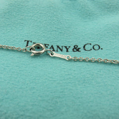 TIFFANY & CO 925 Sterling Silver Large Bean Pendant Necklace with Pouch