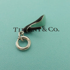 Tiffany & Co 925 Sterling Silver Black Blue Enamel High Heel Pendant Charm 