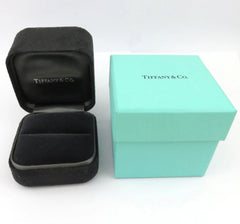 TIFFANY and CO Black Suede Ring Boxes (Large & Small) + Blue Boxes Empty