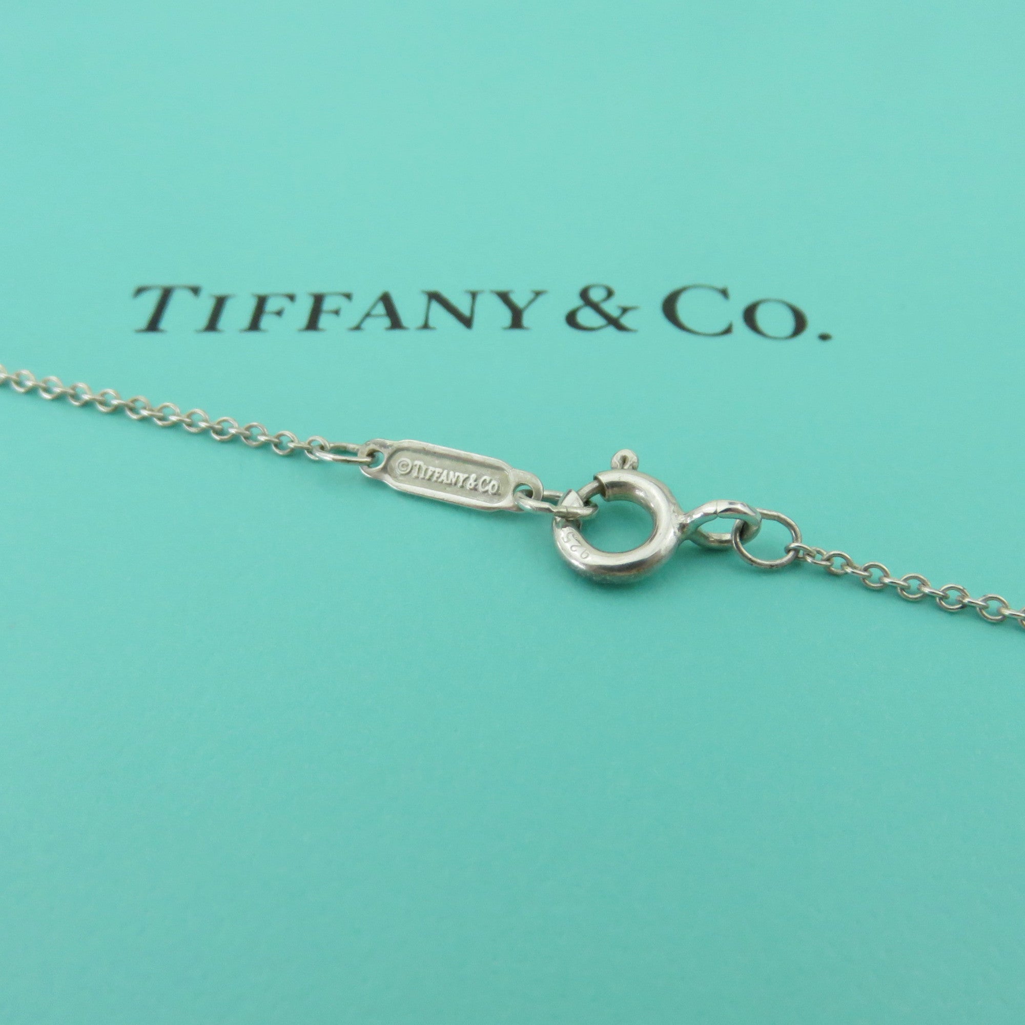 TIFFANY & CO 925 Silver Return to Tiffany Mini Heart Lock Pendant Necklace