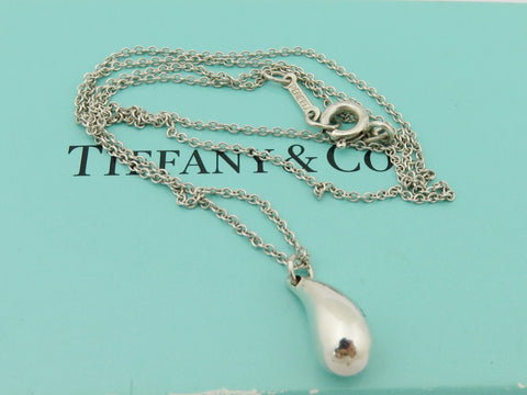 Tiffany & Co Sterling Silver Teardrop Pendant Necklace Price Includes US Tariff