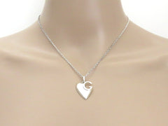 Gucci Sterling Silver Heart G Logo Pendant Necklace Price Includes US Tariff