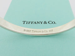 Authentic TIFFANY & CO Sterling Silver 925 1837 Bangle Bracelet with Box Ribbon