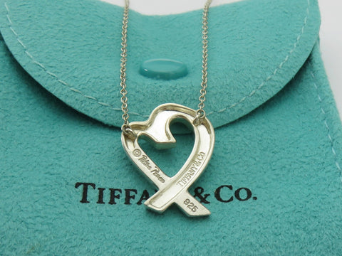 TIFFANY & CO Sterling Silver Large Loving Heart Pendant Price Includes US Tariff