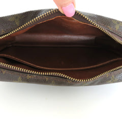 LOUIS VUITTON Monogram Canvas Leather Unisex Clutch Bag Authentic Made in France