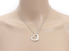 TIFFANY & CO Sterling Silver Medium Open Heart Pendant Price Includes US Tariff