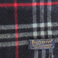 Burberry Navy Check Cashmere Scarf Price Includes US Tariff