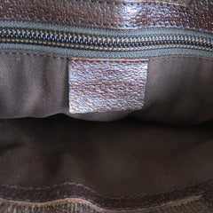 Authentic GUCCI Brown GG Monogram Canvas Leather Unisex Cross Body Bag Purse