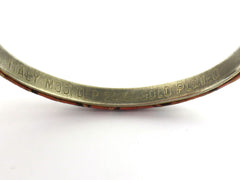 GUCCI Vintage Leather 24KT Gold Plated Metal GG Bangle Price Includes US tariff