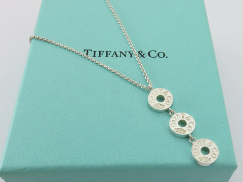 TIFFANY & CO Sterling Silver 1837 Triple Drop Pendant Price Included US Tariff