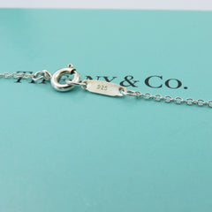 TIFFANY & CO 925 Sterling Silver Bow Ribbon Pendant Necklace Authentic