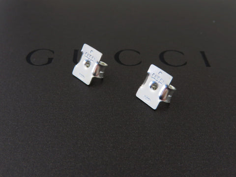 Gucci Sterling Silver G Logo Stud Earrings Price Includes US Tariff