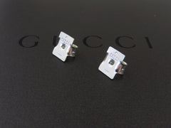 Gucci Sterling Silver G Logo Stud Earrings Price Includes US Tariff