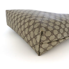 GUCCI GG Monogram Canvas Leather Large Brown Tote Shoulder Bag Authentic Italy