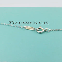 TIFFANY & CO 925 Sterling Silver Bow Ribbon Pendant Necklace Authentic