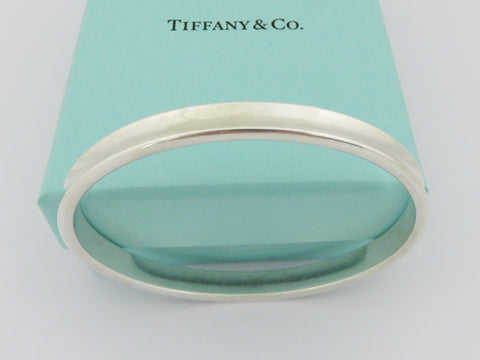 Authentic TIFFANY & CO Sterling Silver 925 1837 Bangle Bracelet with Box Ribbon