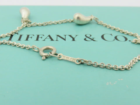 TIFFANY & CO Sterling Silver Three 3 Teardrop Bracelet Price Includes US Tariff