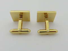 Christian Dior Gold Silver Tone Metal Logo Cufflinks Price Includes US Tariff