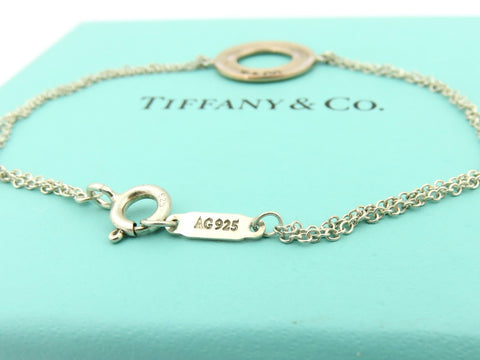 TIFFANY & CO Sterling Silver Rubedo Metal1837 Circle Bracelet