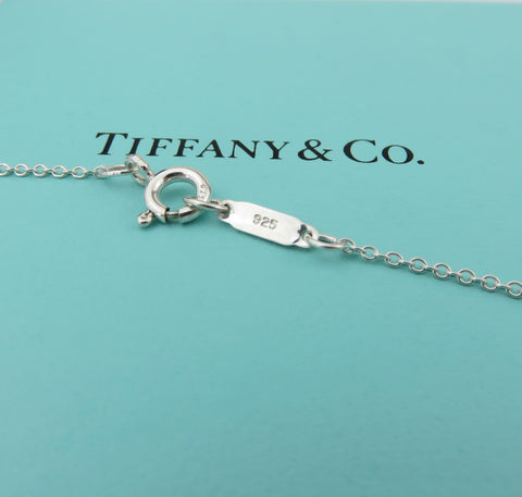 TIFFANY & CO 925 Sterling Silver Pearl Pendant Necklace Authentic with Box
