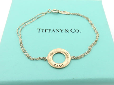TIFFANY & CO Sterling Silver Rubedo Metal1837 Circle Bracelet
