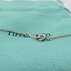 TIFFANY & CO 925 Sterling Silver Large Bean Pendant Necklace Authentic w/ Pouch