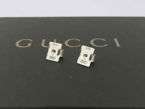 Gucci Sterling Silver G Logo Stud Earrings Price Includes US Tariff