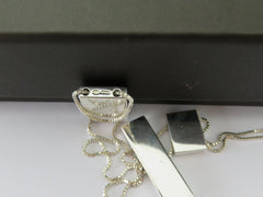 Gucci Sterling Silver Large Cross Long Chain Pendant Price Includes US Tariff