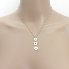 TIFFANY & CO 1837 Triple Circle Pendant Necklace 925 Sterling Silver Authentic
