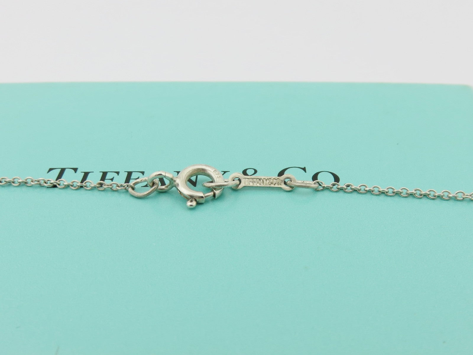 Tiffany & Co Sterling Silver Teardrop Pendant Necklace Price Includes US Tariff