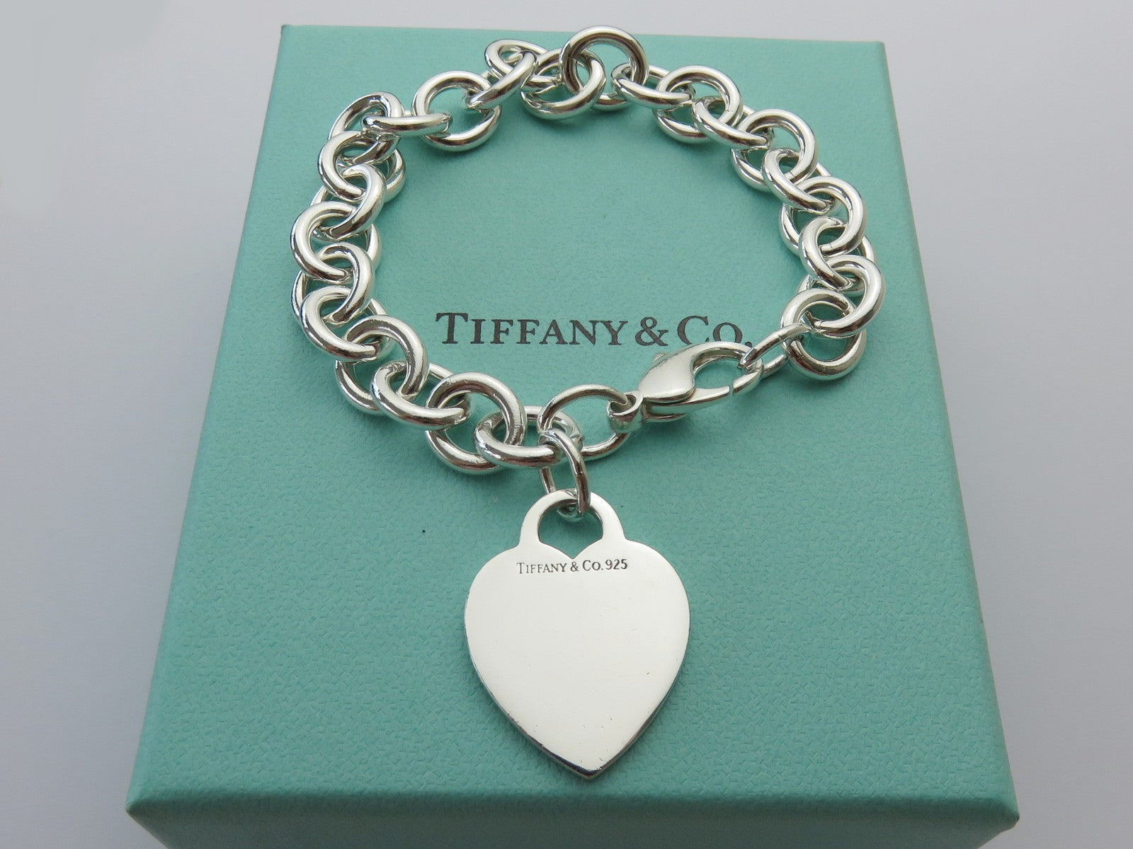 TIFFANY & CO Sterling Silver Heart Bold Links Bracelet Price Includes US Tariff