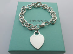 TIFFANY & CO Sterling Silver Heart Bold Links Bracelet Price Includes US Tariff