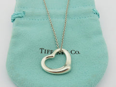 TIFFANY & CO Sterling Silver Medium Open Heart Pendant Price Includes US Tariff