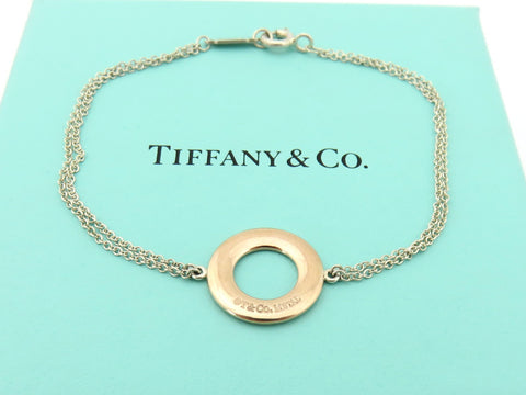 TIFFANY & CO Sterling Silver Rubedo Metal1837 Circle Bracelet