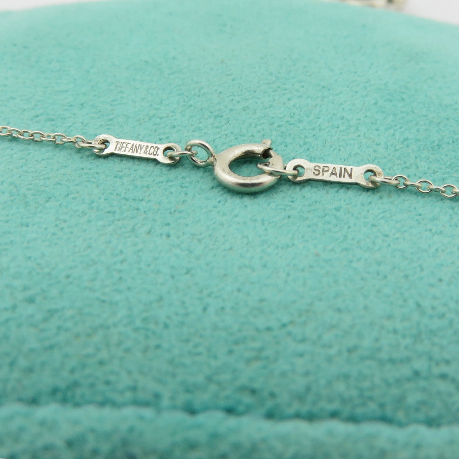 TIFFANY & CO 925 Sterling Silver Eternal Circle Pendant Necklace Authentic
