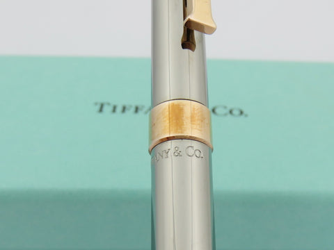 Tiffany & Co T-clip in Brass with Ruthenium and Rose Gold Plate Ballpoint Pen