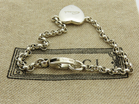 Gucci Sterling Silver Heart Butterfly Bracelet Price Includes US Tariff