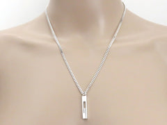 Gucci Sterling Silver Stencil G Logo Pendant Necklace Price Includes US Tariff