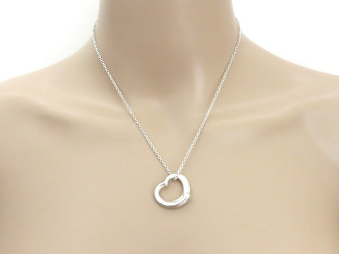 TIFFANY & CO Sterling Silver Medium Open Heart Pendant Price Includes US Tariff