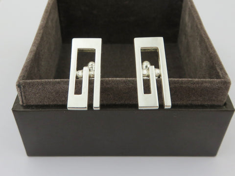 Gucci Sterling Silver G Logo Cufflinks