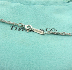 TIFFANY & CO 925 Sterling Silver 18K Gold Twist Heart Pendant Necklace Authentic