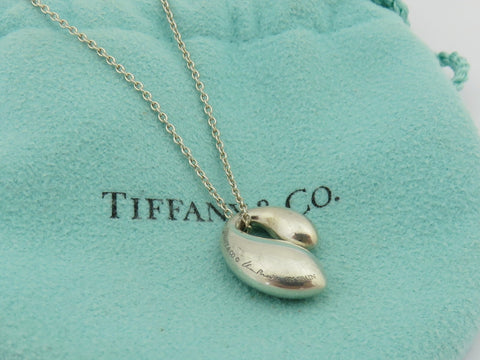 Tiffany & Co Sterling Silver Double Teardrop Pendant Price Includes US Tariff