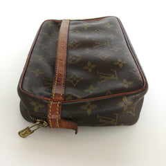 LOUIS VUITTON Monogram Canvas Leather Unisex Clutch Bag Authentic Made in France