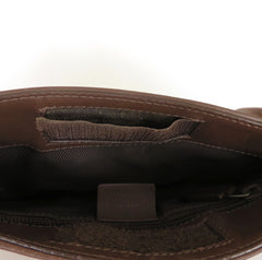 GUCCI Brown GG Monogram Canvas Leather Unisex Cross Body Bag Purse Authentic