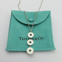 TIFFANY & CO 1837 Triple Circle Pendant Necklace 925 Sterling Silver Authentic