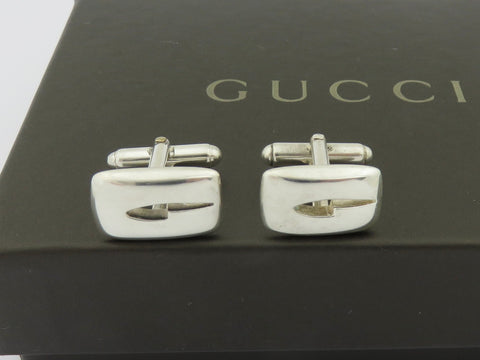 Gucci Sterling Silver G Logo Cufflinks Price Includes US Tariff