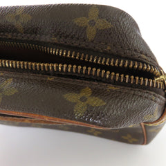 LOUIS VUITTON Monogram Canvas Leather Unisex Clutch Bag Authentic Made in France