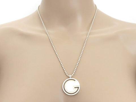 Gucci Sterling Silver G Logo Ball Chain Toggle Pendant Price Includes US Tariff
